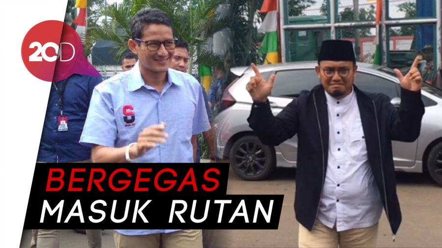 Sandi & Dahnil Kompak Menengok Ahmad Dhani di Lapas Cipinang