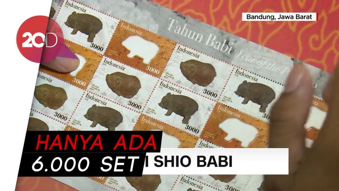 Gemas! Jelang Imlek, Pos Indonesia Cetak Prangko Shio Babi