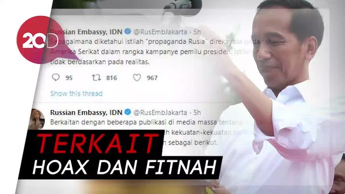 Jokowi Sebut Ada Propaganda Ala Rusia, Kedubes Angkat Bicara
