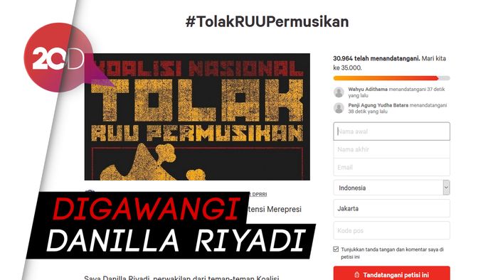 Musisi Indonesia Ramai-ramai Petisikan RUU Permusikan