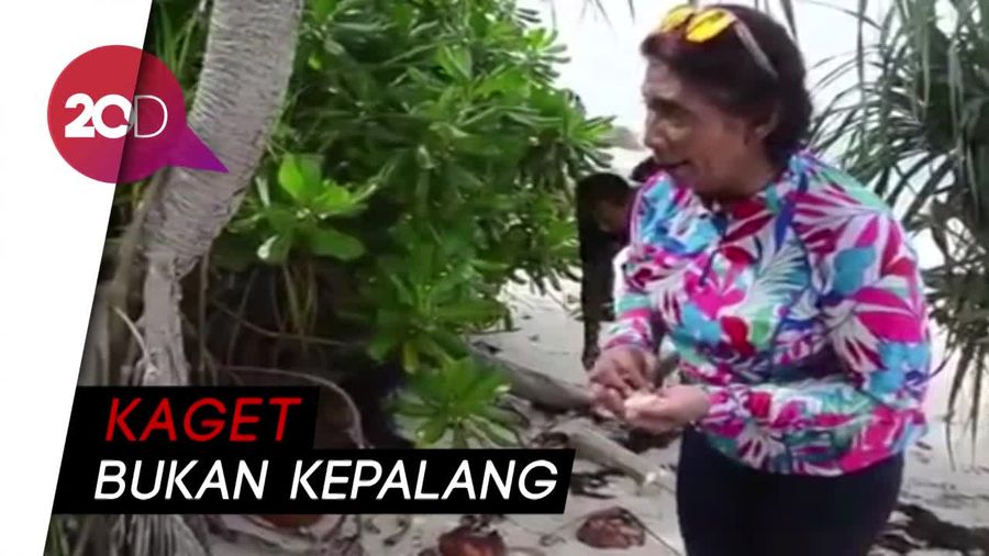 Menteri Susi Geram, Banyak Sampah di Pantai Belitung