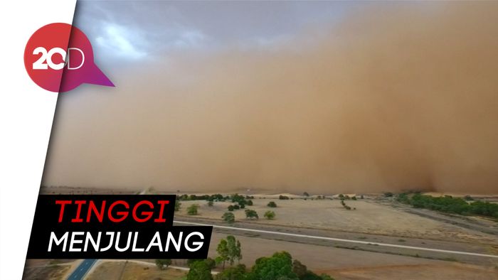  Layaknya Dinding, Badai Pasir Selimuti Desa di Australia