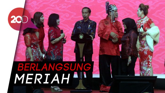 Berbahasa China, Jokowi Sapa Hadirin di Perayaan Imlek Nasional