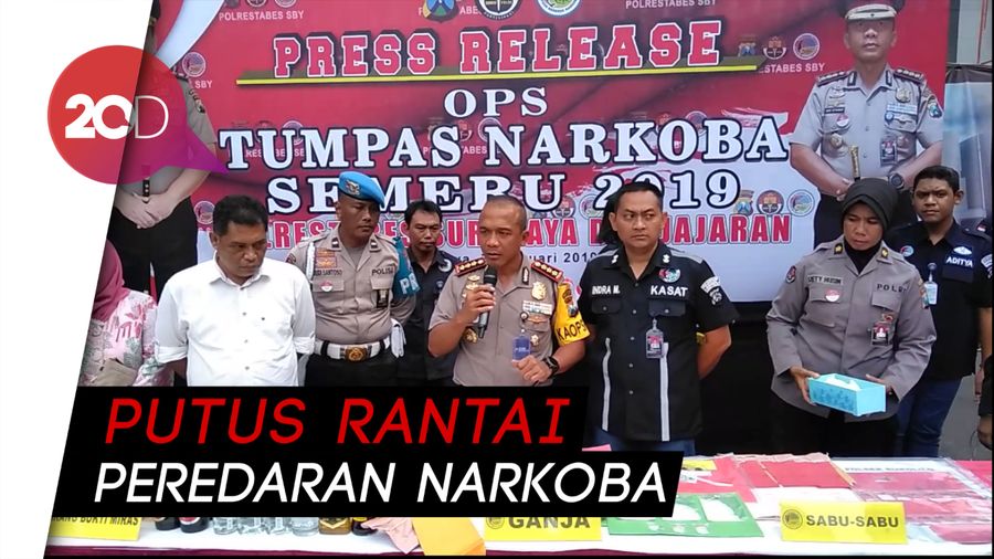 Polrestabes Surabaya Musnahkan 4 Kg Sabu dan Ribuan Ekstasi