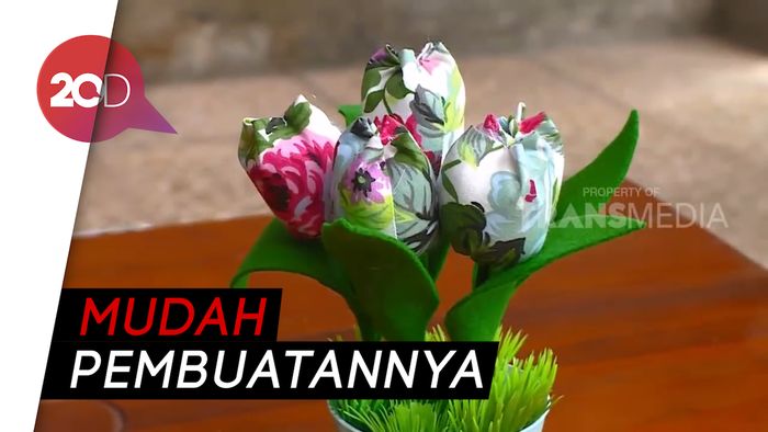 Cantiknya Kreasi Bunga dari Kain Perca