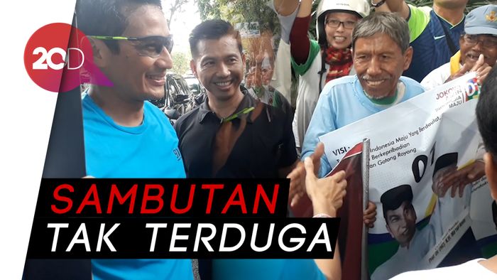 Lagi, Sandiaga Disambut Teriakan Jokowi di Tanah Jawa 