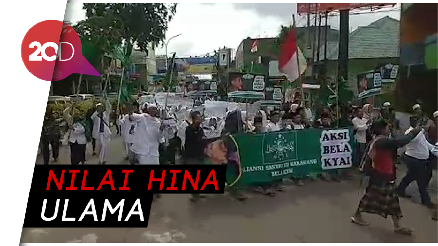 Santri Karawang Demo Tuntut Fadli Zon Minta Maaf soal Puisi