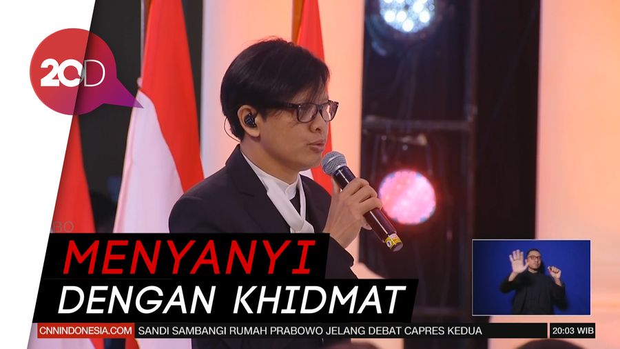 Awali Debat Pilpres, Armand Maulana Nyanyikan Lagu Indonesia Raya
