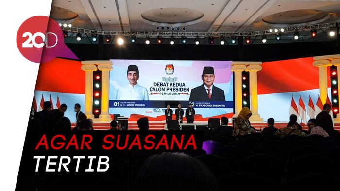 Debat Capres Kedua Tanpa Supporter di Panggung