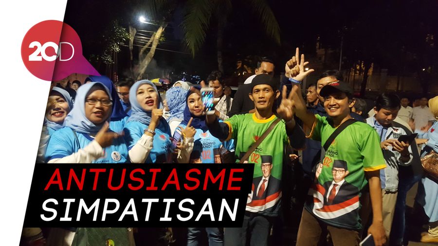 Meluncur ke Arena Debat, Prabowo Diiringi Takbir