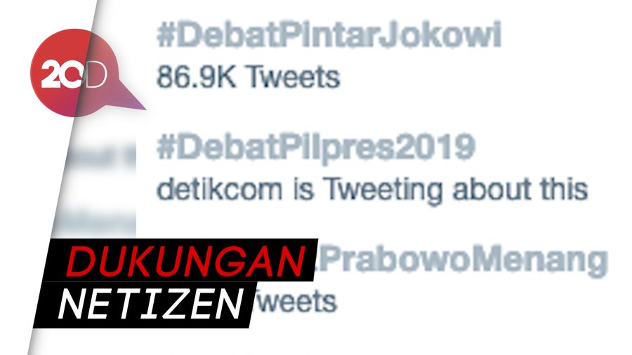  #Prabowomenangdebat Vs #DebatPintarJokowi bertarung di Trending Topic