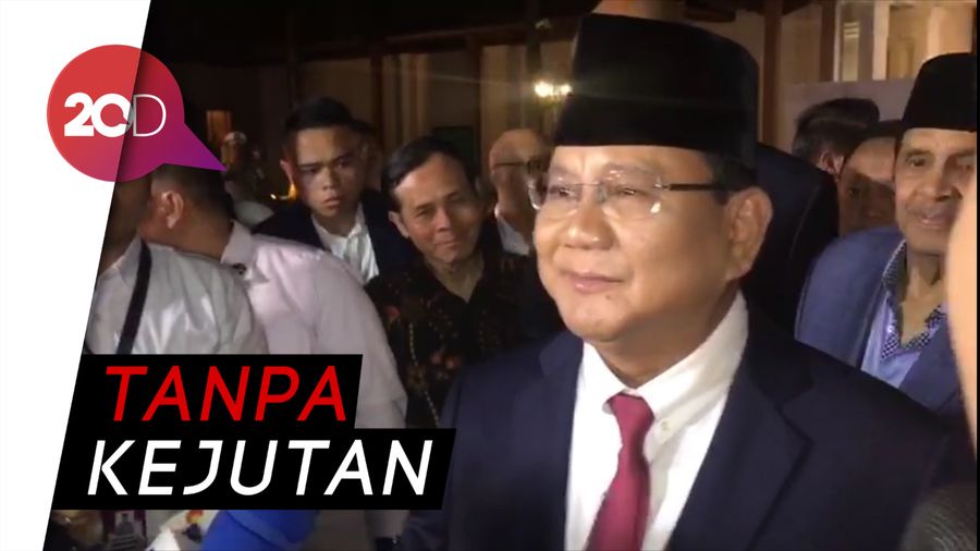  Stelan Jas Gelap, Prabowo Tiba di Lokasi Debat