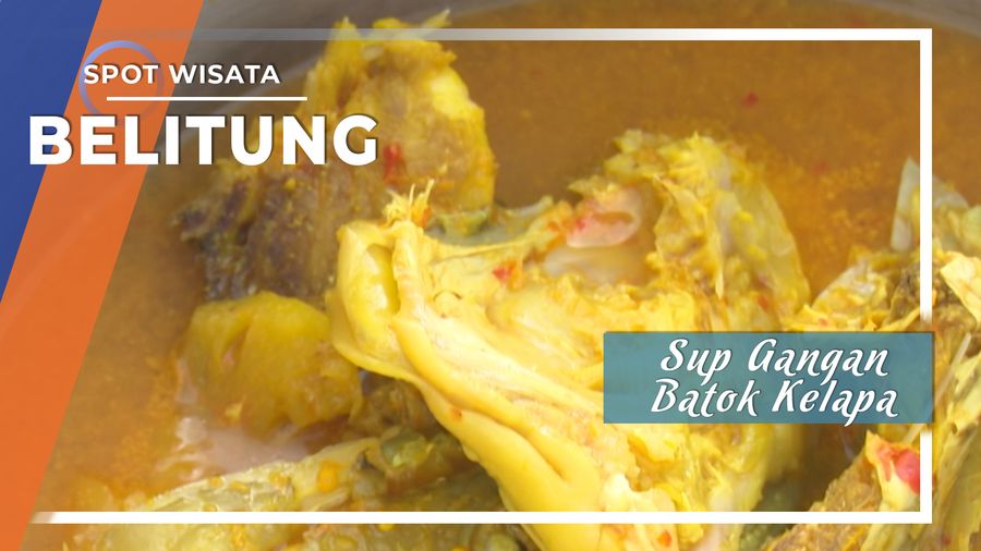 Sup Gangan Di Dalam Batok Kelapa, Belitung, Sumatera