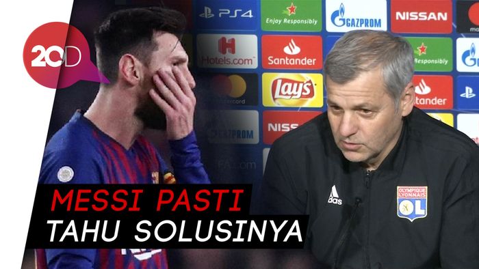 Pelatih Lyon: Mematikan Ruang Gerak Messi Itu Sudah Kuno