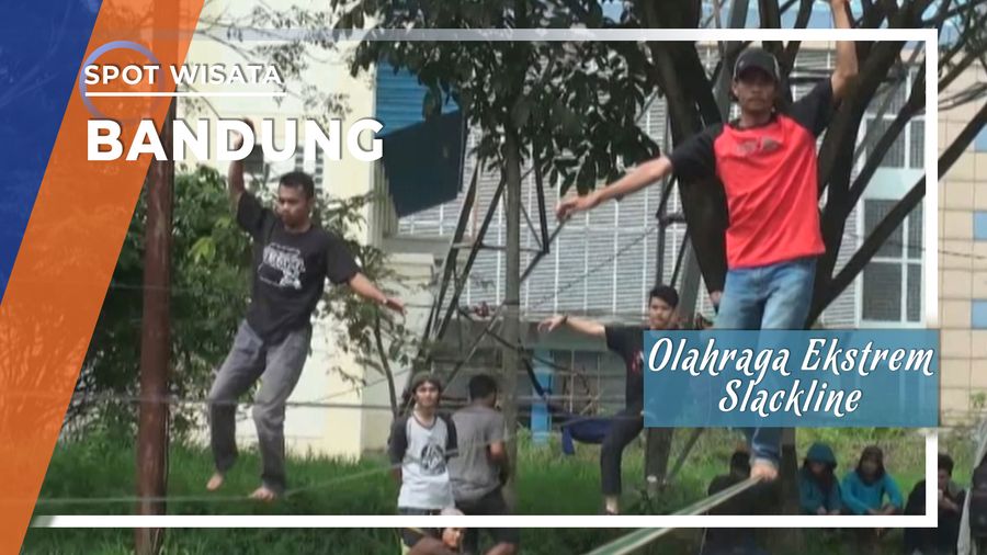 Slackline, Olahraga Ekstrim Di Atas Tali, Bandung