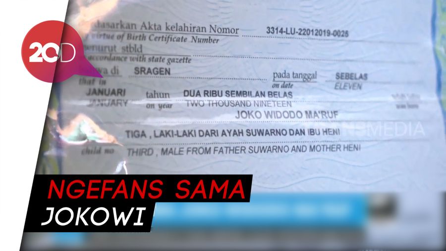 Bayi Joko Widodo Maruf Lahir di Sragen