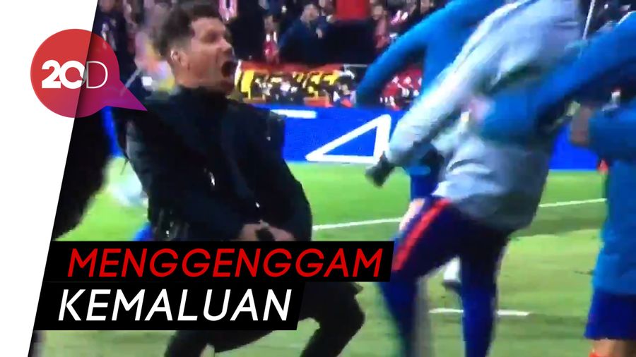 Selebrasi Tak Senonoh Simeone Sambut Gol Diego Godin