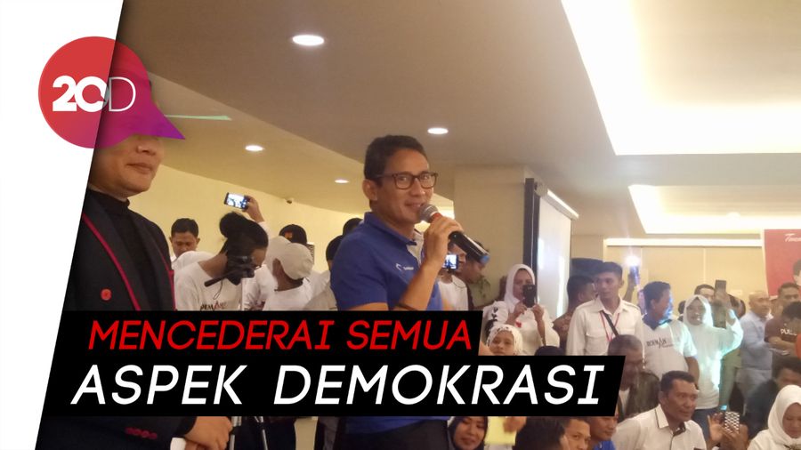 15 Camat Makassar Dukung Jokowi, Sandi: Yang Gaji Mereka Siapa?