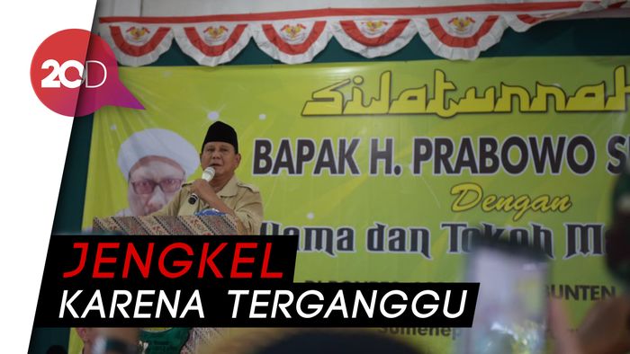 Lagi Pidato, Prabowo Marah-marah di Depan Ulama di Sumenep