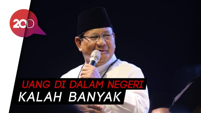 Prabowo Sebut Uang WNI Rp 11 Ribu Triliun Berada di Luar Negeri