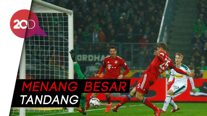 Bayern Pesta Gol atas Gladbach, Pepet Dortmund di Klasemen