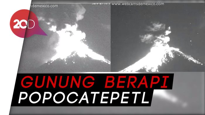 Detik-detik Gunung Tertinggi Kedua di Meksiko Meletus