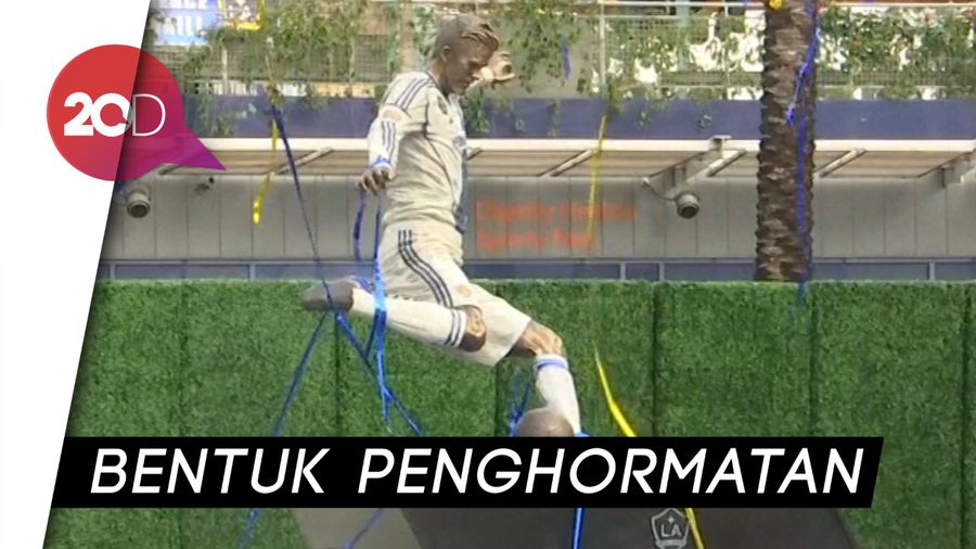 Patung David Beckham Mejeng di Markas LA Galaxy