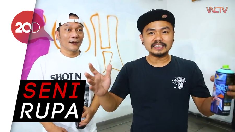 Wendy Cagur Tularkan Hobi Bikin Mural ke Sang Istri