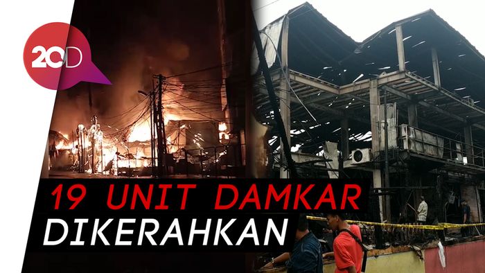 Pasar Blok A Kebayoran Terbakar,  414 Kios Ludes