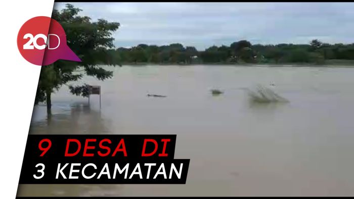 Sungai Bengawan Solo Meluap, Ratusan Rumah di Lamongan Terendam