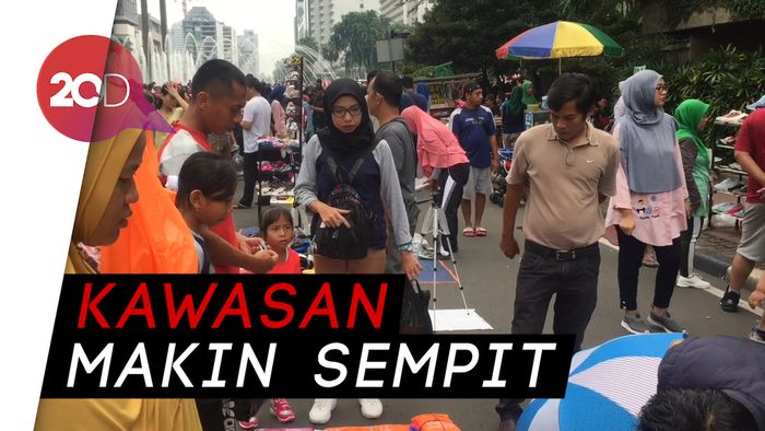  Pedagang Penuhi CFD Jakarta, Warga Terusik