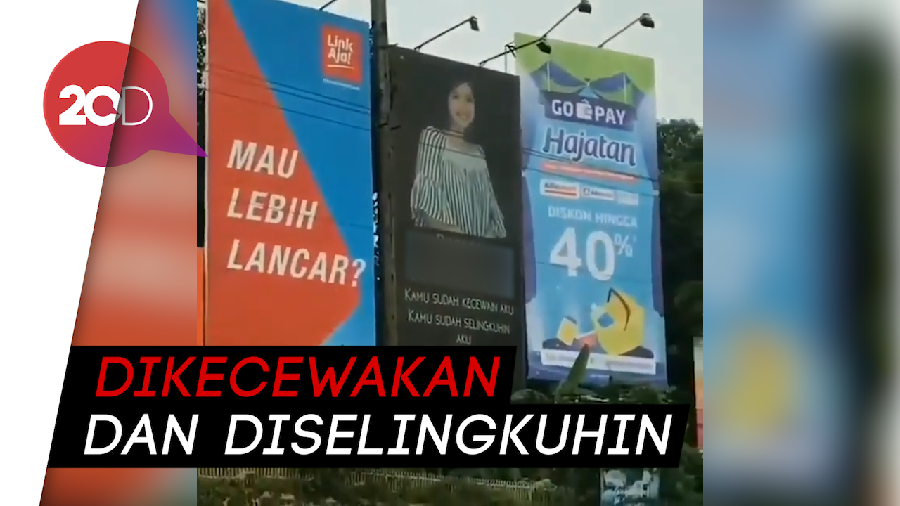Viral Video Seorang Pria Putuskan Pacar Pakai Baliho