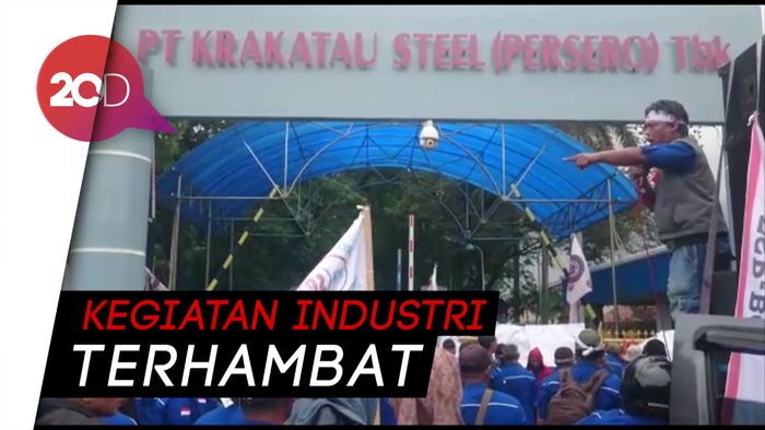 Ada Aksi Demo, Jalan Industri Krakatau Steel Diblokir