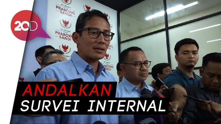 Prabowo Rendah di Survei SMRC, Sandi: Jadi Tambahan Informasi