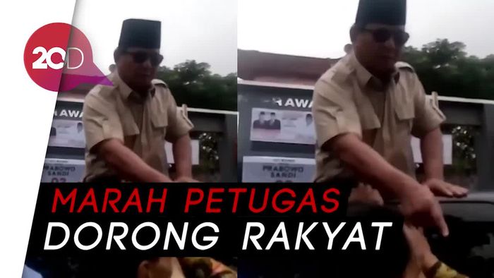 Viral Prabowo Marah-marah ke Petugas Pengaman