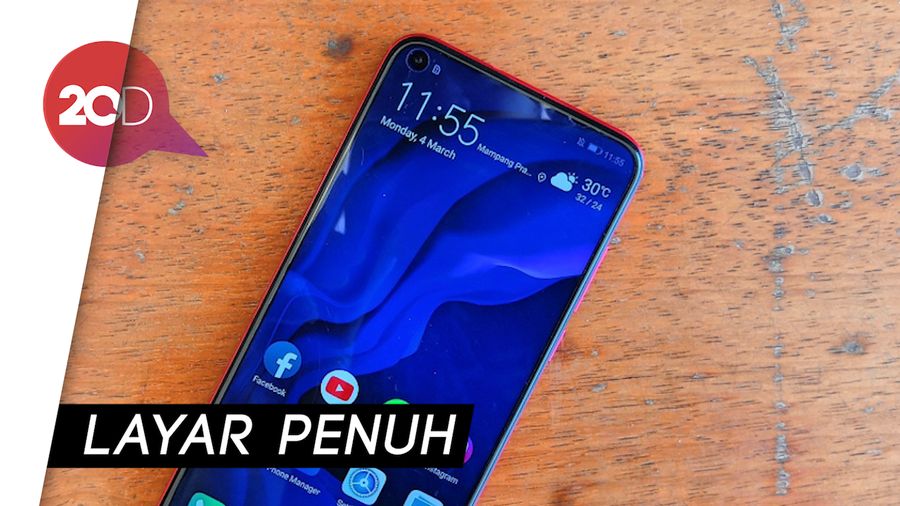 Huawei Nova 4, Smartphone Langka dengan Kamera Tertanam di Layar