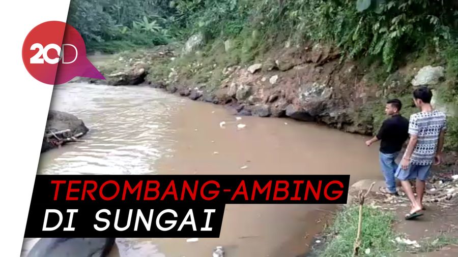Aksi Heroik 2 Pemuda Selamatkan Bocah Hanyut di Sukabumi