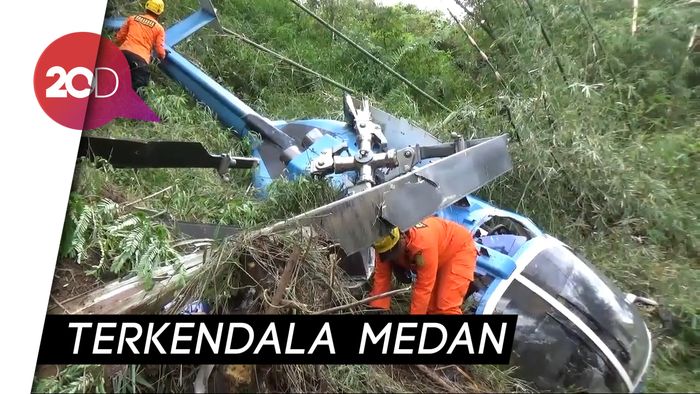 Bangkai Heli Jatuh di Tasikmalaya Belum Dievakuasi, Ada Kendala?
