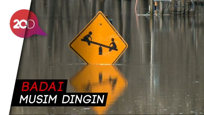 Banjir Melanda Iowa Usai Diterjang Bomb Cyclone