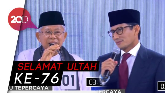 Buka Visi Misi, Sandi Ucapkan Selamat Ultah ke Maruf