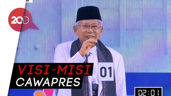 Di Awal Debat Cawapres, Sandiaga-Maruf Pamer Visi-Misi