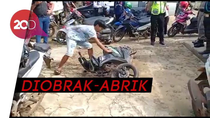 Lagi, Pemuda Rusak Motor Gegara Ditegur Polisi