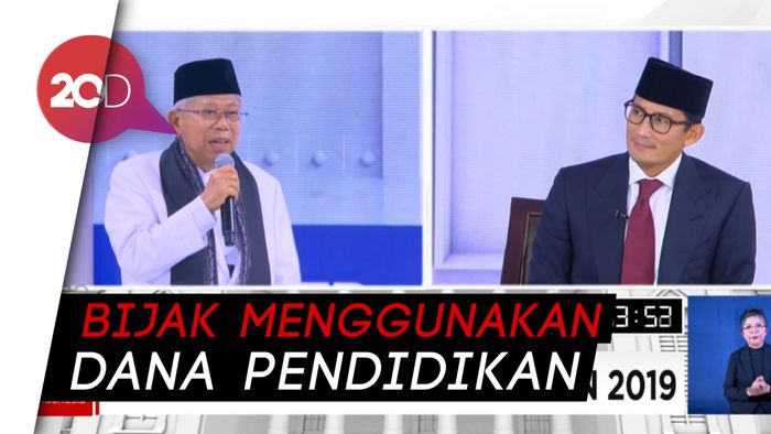 Maruf Tanya Anggaran Pendidikan Daerah, Sandi Ungkit KJP Plus