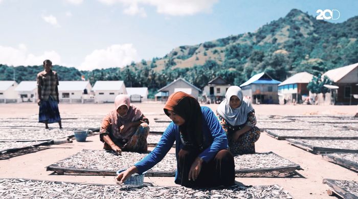 Di Pulau Rinca, Nelayan Sulap Ikan Teri Jadi Permata