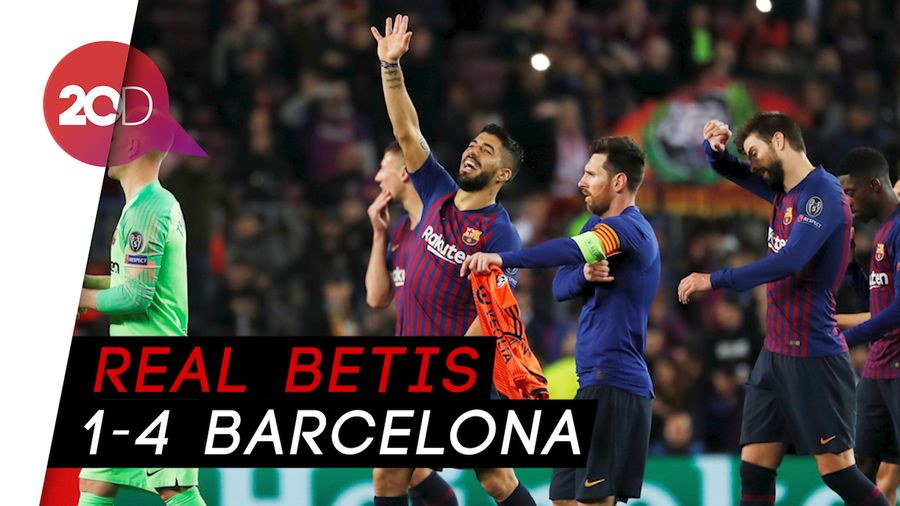 Fenomenal! Video Suarez Lewati 3 Pemain Betis Lalu Cetak Gol