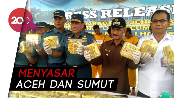 4 Kurir di Lhokseumawe Dibekuk, 50 Kg Sabu dan Pistol Disita!