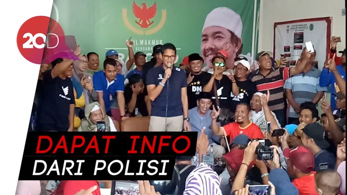 Dihadang Massa saat Kampanye, Sandi: Mari Mengalah