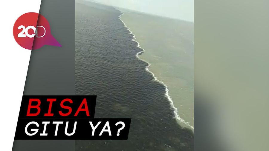 Heboh Fenomena Air Laut di Suramadu Terbelah Jadi 2 Warna