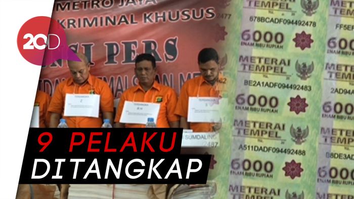Rugikan Negara Rp 30 Miliar, Sindikat Pemalsu Materai Ditangkap