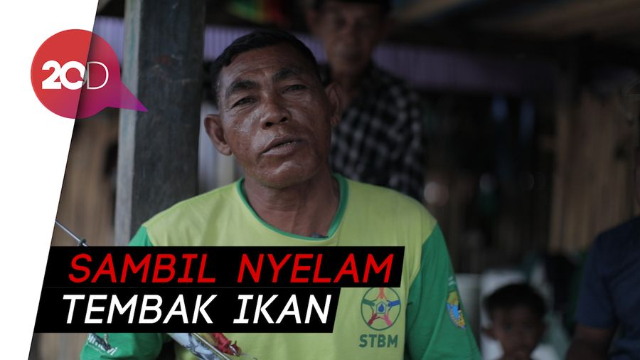 Unik! Nelayan Pulau Mesa Tangkap Ikan Pakai Tembakan